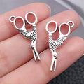 Antique Silver Zinc Alloy Sewing Machine Scissors Button Needle Charm Pendant for DIY Jewelry