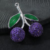 Silver-Tone Large Purple