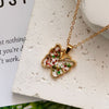 Floral Butterfly Necklace
