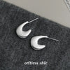 Silver Crescent Studs