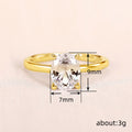 Oval Solitaire Ring In Gold, Silver, And Rose Tones view 5
