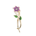 Gold Alloy Enamel Flower Hair Claw Clips Five Assorted Styles view 5