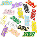 Colorful Four Digit Number Charms in Eight Colors and Two Tones view 3