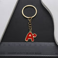 Red and Gold A Plus Graduation Enamel Charm Keychain view 4