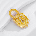 Gold Tone Crystal Heart Keyhole Lock Metal Brooch Pin view 4