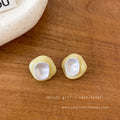 Pastel Oval Stud Earrings in Four Colors Statement Jewelry Design view 7