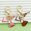 Western Cowboy Charm Keychains Featuring Black Boot Across 30 Pictured Variations view 2