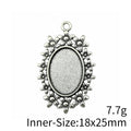 Rounded Bead Oval Pendant Setting 18x25mm Two Finishes view 5