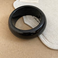 Wide Glossy Resin Round Bangle Bracelet 6 Color Styles view 8