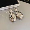 Silver Oval Earrings