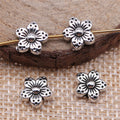 Daisy Flower Metal Beads in 3 Metal Finishes for Jewelry Making view 2