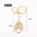 Gold Rhinestone Letter Keychain A to Z Initial Bag Charm view 5