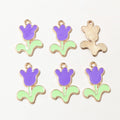 Enamel Flower Pair Charms in Seven Color Styles for Jewelry view 12