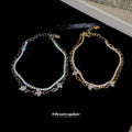 Double Layer CZ Flower Bracelet Gold Silver Plated 2 Colors view 4