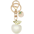 White-Led Six-Color Iridescent Apple Double Ring Keychain Collection view 5