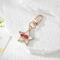 Gold Star Dried Flower Resin Keychains Four Floral Styles view 6