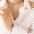Gold Or Silver Curb Chain Link Band Ring Multiple Sizes view 3
