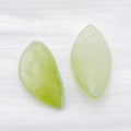 Frosted Glass Leaf Charms in Nine Gradient and Flecked Finishes view 9