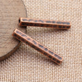 Mixed Finish Metal Hammered Long Tube Beads For Jewelry Making view 4