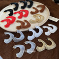 Wrapped Cord C Hoop Stud Earrings in Five Colors Jewelry Pair view 3