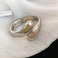 Three Mixed Sculptural Open Cuff Bracelets In Gold Or Silver Tone view 8
