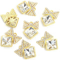 Star Frame Square Crystal Metal Charms, 20 Colorways view 6
