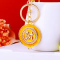 Crystal Round Fortune Plaque Keychains in Five Colors plus Assorted view 4