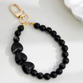 Cat Eye Bead Bracelet Keychain With Heart Shaped Beads view 6
