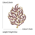 Crystal Leaf Brooch Decorative Metal Pin For Jackets And Lapels view 7