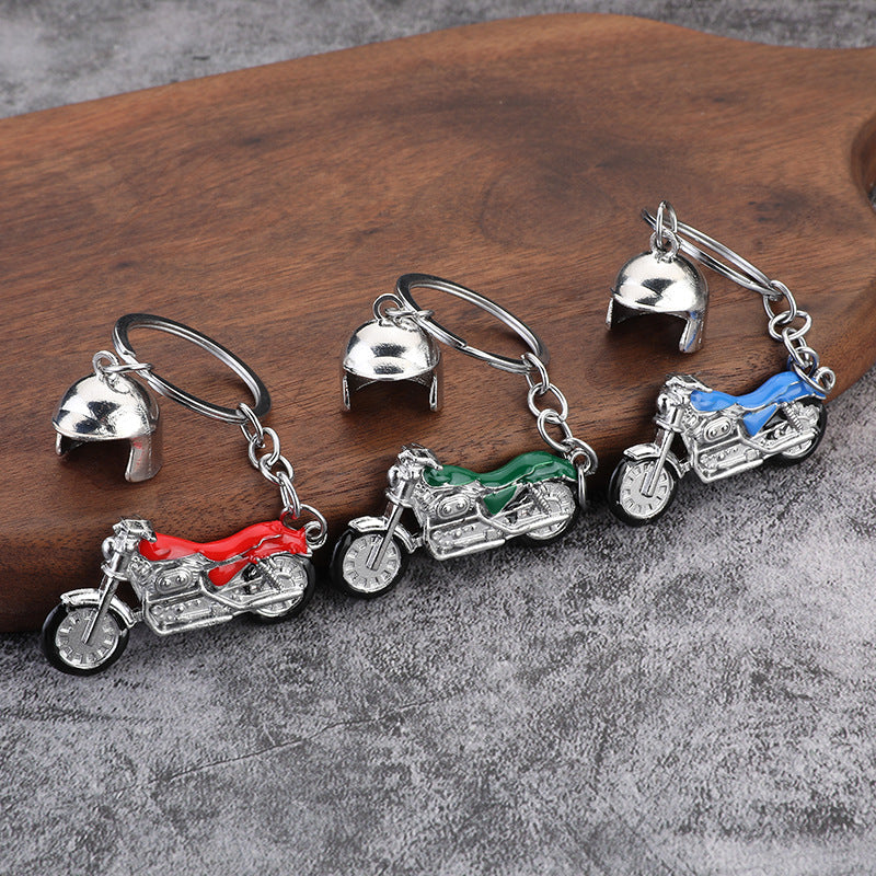 Metal Motorcycle Model Keychain Creative Harley Style Key Ring