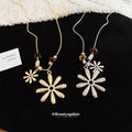 Flower Pendant Beaded Long Necklace - 2 Styles Polished Decorative Design view 2