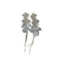 White Petal Flower And Chain Tassel Dangle Earrings view 5
