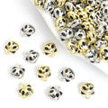 Panda Face Charms in Gold and Silver Tones, Two Finishes view 1