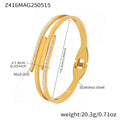 Multi Layer Stainless Steel Mud Drill Open Bangle Pair view 6