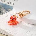 Mini Glass Octopus Clip Keychains in Five Mixed Colors view 3