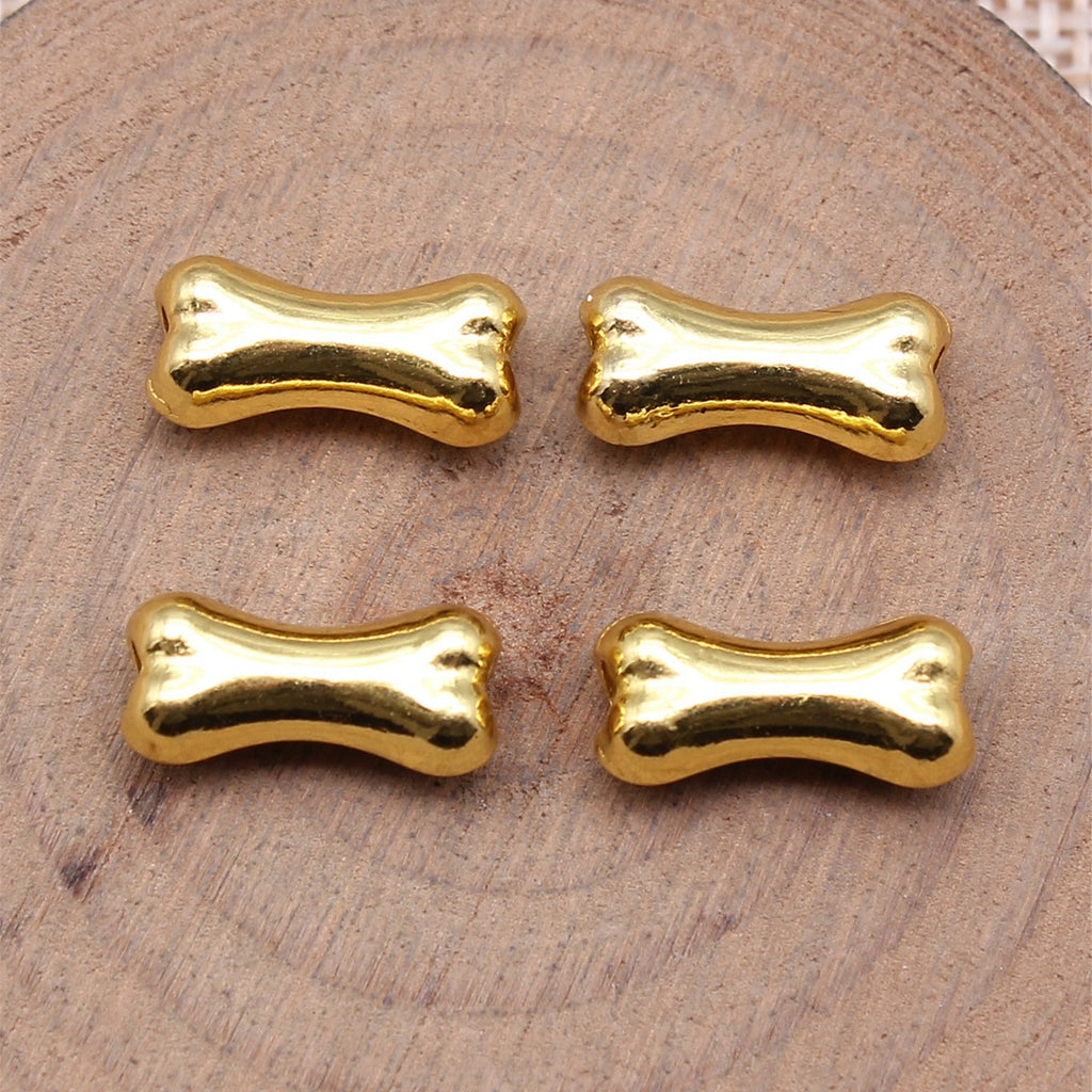 14.7x7x5.6mm 1.5g Multicolor Zinc Alloy Bone Loose Metal Beads for DIY Bracelet Necklace Jewelry Making
