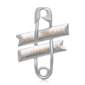 Safety Pin Brooch With You Are Safe With Me Banners view 2