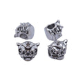 Sculpted Lion Head Silver Tone Large Hole Beads For Jewelry Making view 4