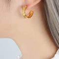 Celestial Sun Moon Star Open Bangle And Hoop Earrings view 9