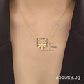 Gold Tone Bee Pendant Necklace Clear CZ Accent Fine Chain view 4