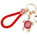 Crystal Sea Turtle Keychains in Blue Fuchsia Purple and Assorted Colors view 5