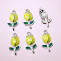 Colorful Enamel Tulip Bud Charms in Eleven Colors and Mixed Style view 6
