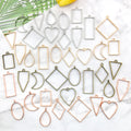 Metallic Pendant Frame Metal Charms with 8 Listed Options view 1