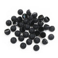 Textured Black Half Round Resin Cabochons for Jewelry Making view 1