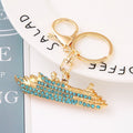 Rhinestone Cruise Ship Keychain Gold Metal Charm Four Colors view 8