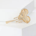 Melting Heart Brooch Silver or Gold Tone Square Crystal Pin view 3