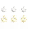 Polished Gold Silver Moon Alloy Pendant Components in 2 Styles view 2