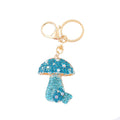 Rhinestone Mushroom Keychain Metal Crystal Pendant Bag Charm view 5