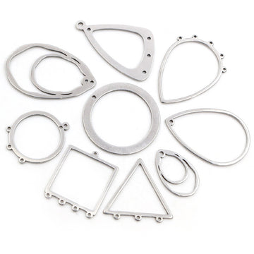 Geometric Multi Loop Pendant Connectors in Ten Shapes
