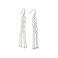 Chain Tassel Hook Earrings in Polished Statement Design view 5